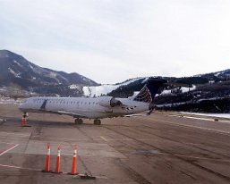 20180208_155223 Aspen airport with (L-R) Aspen Mtn, Aspen Highlands and Buttermilk