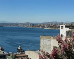 2012-02 9 Valparaiso (26) 2012 - The port and Vina Del Mar resort area to the right