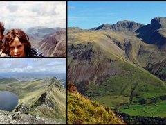 Lake District Collage 1966 - Helvellyn (3118ft) and Scafell Pike (3209ft, highest point in England, with my sister)